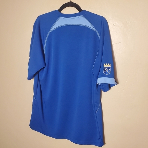 Kansas City Royals Majestic Blue and White Baseball Polyester Jersey Size Large - Picture 4 of 8